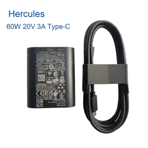 Laptop Charger Power Supply AC Adapter 60W 20V 3A Type-C LA60NM200 for De XPS 13 9320 Latitude 3140 5330 5340 5440 HA60NM200