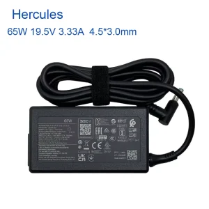 Laptop Charger Power Supply AC Adapter 65W 19.5V 3.33A 7.4X5.0MM 4.5X3.0mm Thin Tip for HP Pavilion X360 14 TPN LA16 CA17 DA17