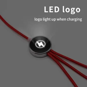 Led logo 5 in 1 Cables OTG Usb C to Type C Custom Promotional Items Gift with LED Logo Multi USB Charging Cable