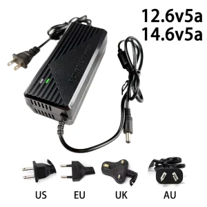 Li-Ion Battery Charger 54.6V 2A 12.6V 4A 16.8V 3A 29.4V 1.8A 42V 1.3A with Fan Fast Charging EU UK US Standards