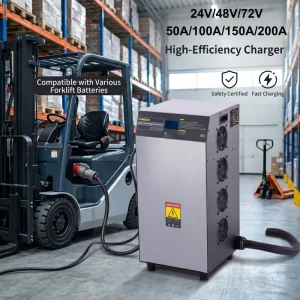 LiFePO4 Battery Fast Charger Lithium Forklift Battery Charger 24V 48V 72V 80V 100A 150A 200A 250A 300A for Forklift Golf Cart
