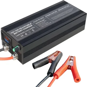 LiFePO4 Universal Battery Charger 14.6V 50A Smart Maintainer Adjustable Current Portable Power Adapter
