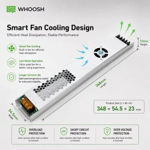 Light Box 450W HX 450CBL Aluminum Case Fan cold Power Supply LED Driver AC DC Single Output SMPS for LED Strip Outdoor