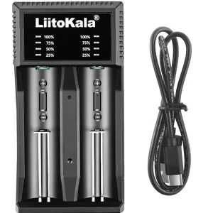 Lii C2 18650 Battery Smart Charger for 21700 26650 18350 16340 18500 AA AAA 3.7V 1.2V Ni MH Ni Cd