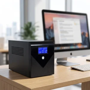 Line Interactive UPS 1000VA 600W Smart LCD Display Battery Backup Uninterruptible Power Supply for Home