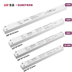 Linear LED Driver Power Supply 24VDC 12VDC 60W Push Dimming 30W to 150W DALI2 DALI Dimmable Driver for Strip Lights