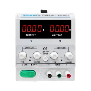 Longwei LW3010KDS 30V 10A Adjustable Switching Regulated DC Bench Power Supply Variable with 4 Digits Displaying