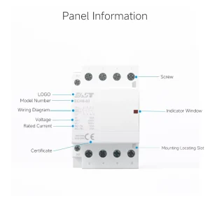 Low Voltage Automatic Household Contactor DIN Rail Type 220V AC Modular Contactor