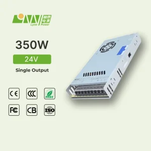 Lynn Power GLE-350S-24V 350W 115/230V AC to DC Single Output 24V Switching Power Supply for Industrial Use and Medical Devices