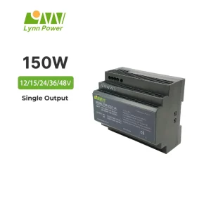 Lynn TDR 150S 24V 150W 24V 6.25A AC DC SMPS Industrial Power Supply with Rail type Single Output 89% Efficiency 5 Year Warranty