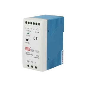MDR 40 12 AC DC DIN Rail Mounted Industrial Switching Power Supply 40W 3.33A 12V