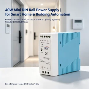 MDR 40 24 Slim Thin Din Rail Power Supply AC to DC 24V 0 1.7A Output Industrial Use