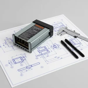 MINJON Outdoor 12V CE certification Power Supply Light Signature IP67 Self cooling Waterproof Switching Power Supply 60 800W