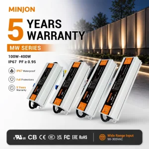 MW250P-12 90-264VAC Input 250W 12V High-Efficiency Self-Cooling AC-DC Waterproof Switching Power Supply