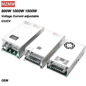 MZMW 600W 1000W 1500W Adjustable Switch Power Supply Digital Display AC DC CC CV Industrial Lab Smps Voltage Stabilizer CE OEM