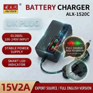 Manufacturer ALX-1520C 15V2A BATTERY CHARGER UK PLUG WALL TYPE
