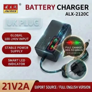Manufacturer ALX-2120C 21V2A BATTERY CHARGER UK PLUG WALL TYPE