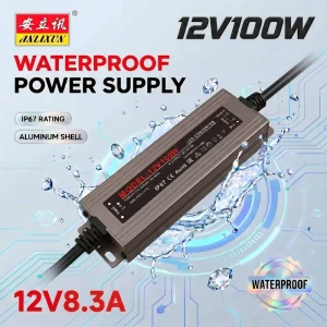 Manufacturer IP67 SMPS Slim LED Driver Waterproof 12V 100W LED Switching Power Supply