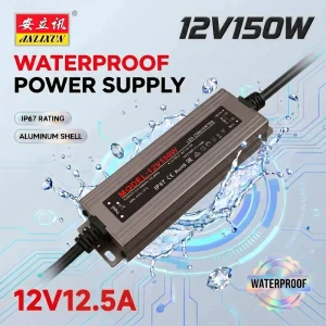 Manufacturer IP67 SMPS Slim LED Driver Waterproof 12V 150W LED Switching Power Supply