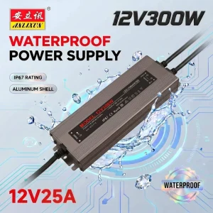Manufacturer IP67 SMPS Slim LED Driver Waterproof 12V 300W LED Switching Power Supply