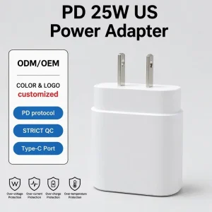 Manufacturers 25W PD USB-C Power Adapter with Multiple Protection for Phones