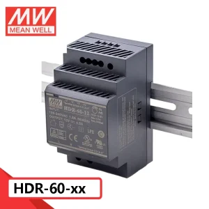 Mean Well HDR-60 Series 60W DIN Rail Power Supply AC DC Switching 5V12V15V24V48V Output for Industrial Automation