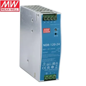 Mean Well NDR 120 24 120W 24V 5A Industrial DIN Rail Switching Power Supply Slim AC DC With High Efficiency Ndr 120 24 Model