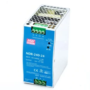 Mean Well NDR-240-24 240W 24V 10A DIN Rail Power Supply 90-264VAC Input PFC