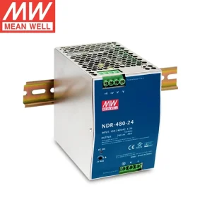 Mean Well NDR-480-24 480W 24V 20A DIN Rail Switching Power Supply for Industrial Automation Control Cabinet Machine System