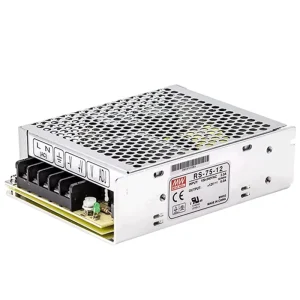 Mean Well RS 75 24 75W 24V Fanless Single Output Switching Power Supply AC DC PLC Industrial SMPS CE CB Certified