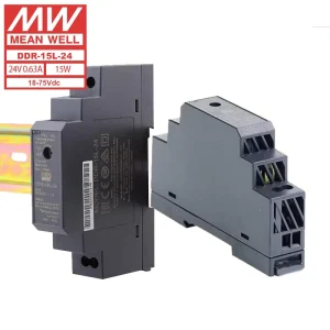MeanWell DDR-15L-24 15W 24V 0.63A DC-DC Single Output Industrial DIN Rail Power Supply