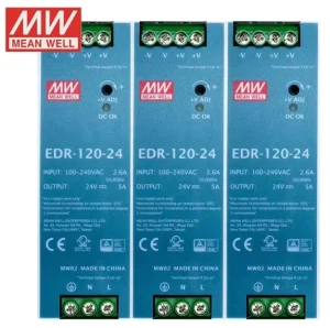 MeanWell EDR 120 24 24V5A 120W DIN Rail Switching Power Supply Industrial Control System Switching Power Supply 5Amp Sl5201 Smps