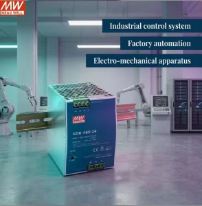 Meanwell Cost Effective Slim NDR 480 24 480W 24V DIN Rail High Power Industrial Control AC DC Single Output Power Supply