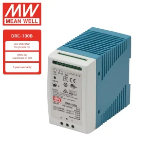 Meanwell DRC-100B Series Din Rail Power Supply Universal AC Input 220V Single Output Full Range Industrial