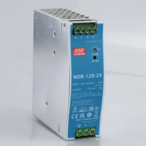 Meanwll NDR 120 12 120W 24V 5A Single Universal AC DC Switching Power Supply Metal Shell Din Rail Mounting 60Hz 220V 110V