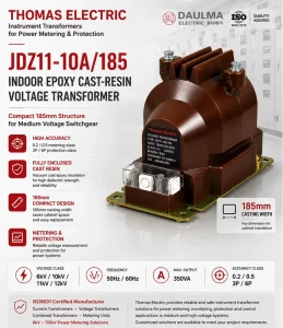 Metering and Protection Use 10kV JDZ11 10A 185 Voltage Transformer for Medium Voltage System Application