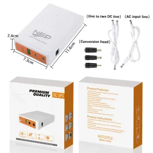 Mini 12V DC Uninterruptible Power Supply Inverter Lithium Battery 10400mAh PC UPS Wifi Router Desktop 5V 24V DC Power Adapter