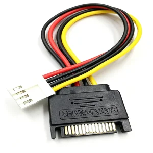 Mini 4 Pin Molex to SATA 15 Pin Male Power Adapter Cable 20cm for HDD SSD Optical Drive