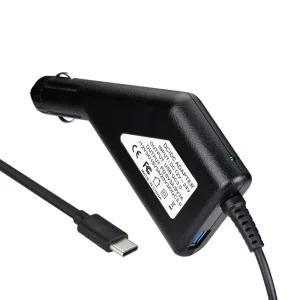 Mini 60W Dual Port PPS PD Type-C 45W USB-A 15W Car Charger for Phones and Laptops DC Power Adapter