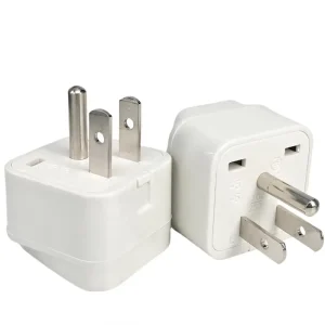 Mini US 3 Pin AC Travel Adapter with ABS Flame Resistant Shell Wide Voltage Plug for Smart Watch & Mobile Phone Charging