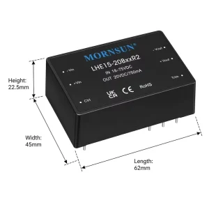 Mornsun LHE15 20A05 ±5V 1.5A Dual Output Dc Power Supply SMPS 5v Power Supply 85 264VAC 4000VAC High Isolation DIP Module