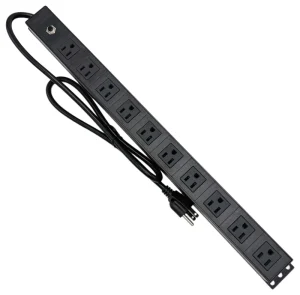 Mountable 10 Ways PDU with Overload Production USA Type Power Distribution Units for Data Center Cabinets