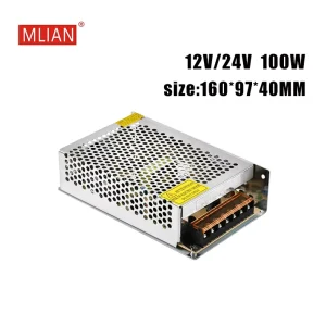 Multi-Protection Ultra-Thin Constant Voltage AC-DC 24V 100W Dual LED Switching Power Supply 2-Year Warranty Cabinet Lighting