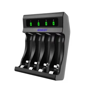 Multi Purpose Battery Charger and Organizer Case for 1.2V 1.5V AA AAA Batteries with LED Lighting for Electronic Doorlock Use