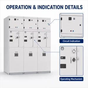 Multi-Unit Gas-Insulated RMU Lineup 12kV/24kV FTU/RTU for Solar and Wind Power Projects