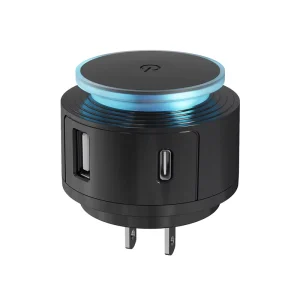 Multi-function Travel Adapter Charger 5V/2.4A USB Type C Wall Charger with LED Light