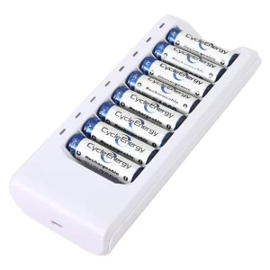 Multiple Batteries Electric Battery Charger USB Port Input with Indicator Light and 8 Slots for Cells AA AAA Battery Charger