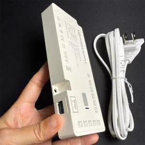 Multiple DC24V Outputs Allow Connection of Several Cabinet Lights From One Power Supply