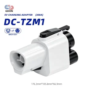 NACS to GB/T Adapter 300A 1000V DC Fast Charging Converter SAE J3400 IP54 Waterproof for Tesla Model 3 Y S X