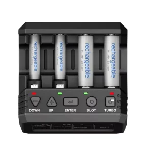 NC2200 12V/2.0A 4 Slots AA AAA Battery Charger & Analyzer NiMH/NiCD Batteries Charger Discharge Turbo